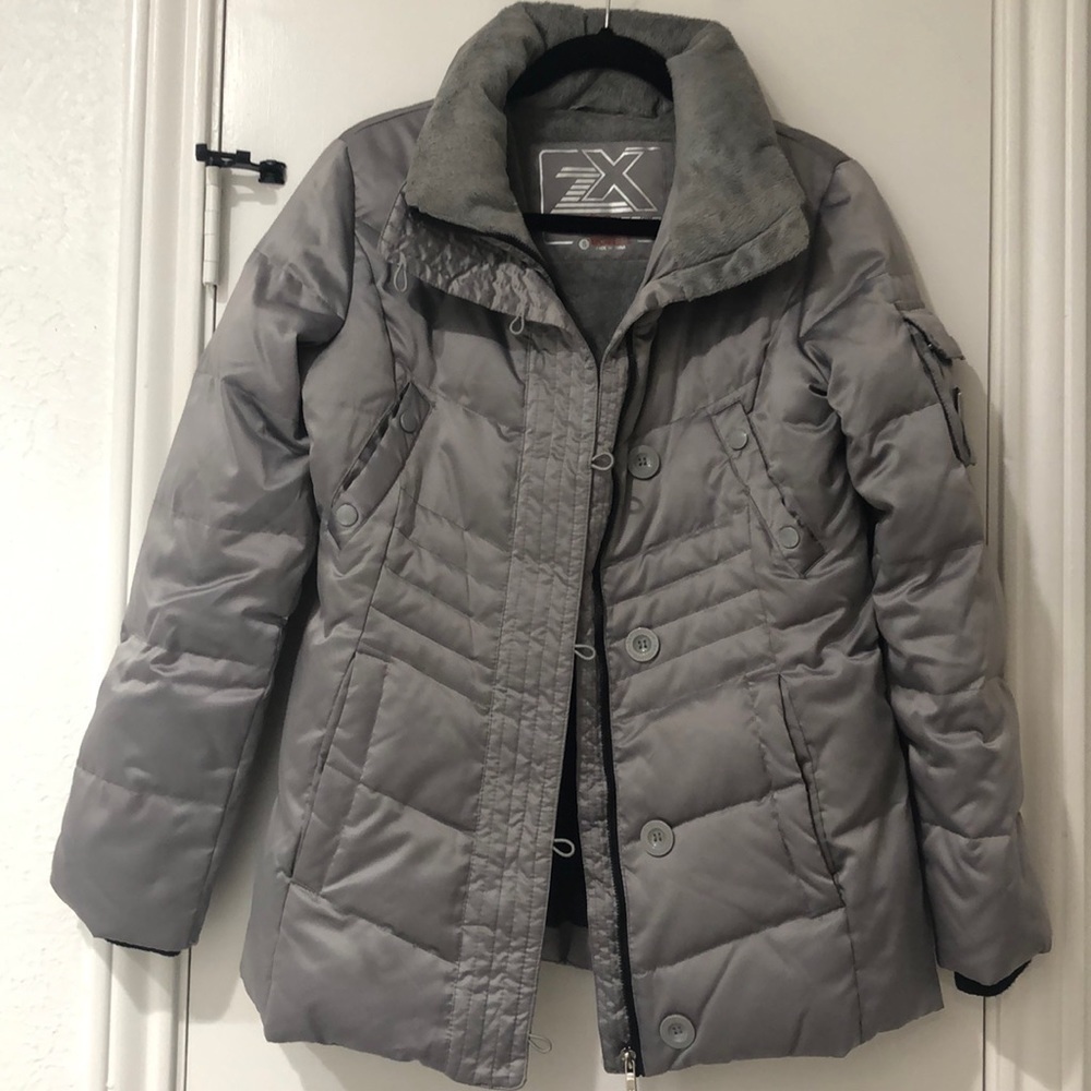 ZeroXposur Gray Ski Jacket Size S, Down Filled